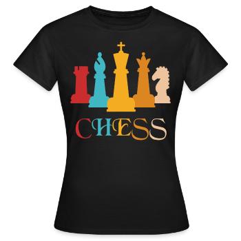 Chess Chess - Women's T-Shirt - black - Front - AI Model Female 172 dark (172cm)