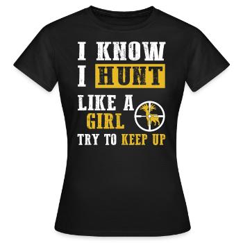 Hunter - Women's T-Shirt - black - Front - AI Model Female 172 dark (172cm)