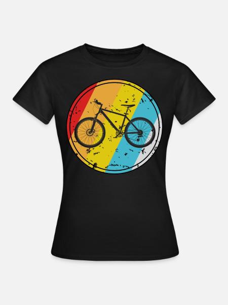 Vélo rétro vélo de montagne vélo - T-shirt Femme - noir