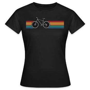 Vélo rétro vélo de montagne vélo - T-shirt Femme - noir - Devant - AI Model Female 172 dark (172cm)