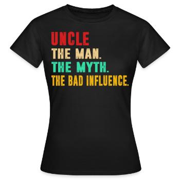 Onkel Retro lustige Sprüche Witze Sarkasmus - Frauen T-Shirt - Schwarz - Vorne - AI Model Female 172 dark (172cm)