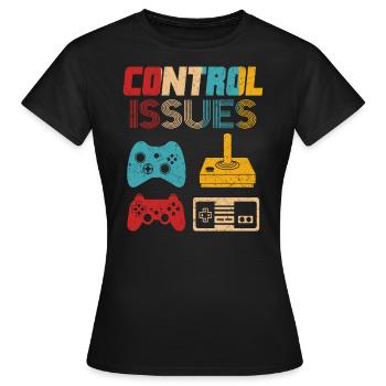 Retrogaming Gamer Gaming - Frauen T-Shirt - Schwarz - Vorne - AI Model Female 172 dark (172cm)