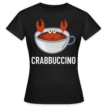 Crabe crabe cappuccino crustacé cappuccino - T-shirt Femme - noir - Devant - AI Model Female 172 dark (172cm)