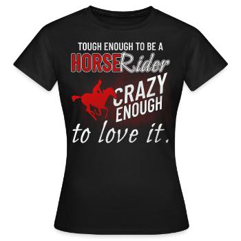 Rider Horse Fool Horse Sayings Riding Horses - Women's T-Shirt - black - Front - AI Model Female 172 dark (172cm)