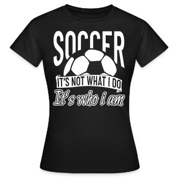 Soccer - T-shirt Femme - noir - Devant - AI Model Female 172 dark (172cm)