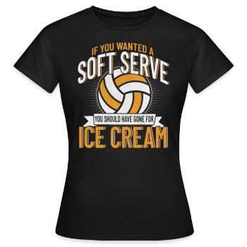 Set de volley-ball équipe de volley-ball volley-ball - T-shirt Femme - noir - Devant - AI Model Female 172 dark (172cm)