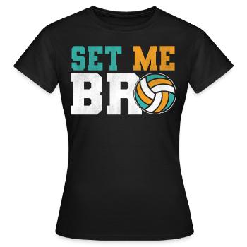 Équipe de volley-ball volley-ball - T-shirt Femme - noir - Devant - AI Model Female 172 dark (172cm)