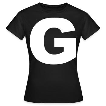 Anfangsbuchstabe Buchstabe G - Frauen T-Shirt - Schwarz - Vorne - AI Model Female 172 dark (172cm)