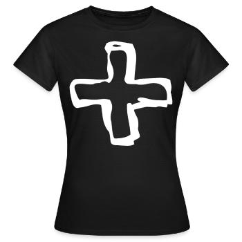 Plus Mathe Bindestrich - Frauen T-Shirt - Schwarz - Vorne - AI Model Female 172 dark (172cm)