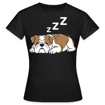 Bulldogge - Frauen T-Shirt - Schwarz - Vorne - AI Model Female 172 dark (172cm)