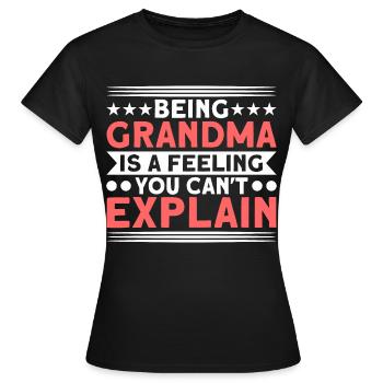 Grand-mère Grand-mère Grand-mère Cadeau - T-shirt Femme - noir - Devant - AI Model Female 172 dark (172cm)
