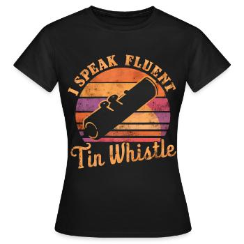 Tin Whistle - Women's T-Shirt - black - Front - AI Model Female 172 dark (172cm)