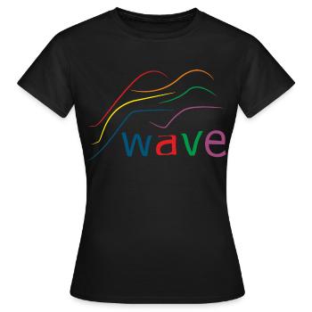 wave - Frauen T-Shirt - Schwarz - Vorne - AI Model Female 172 dark (172cm)