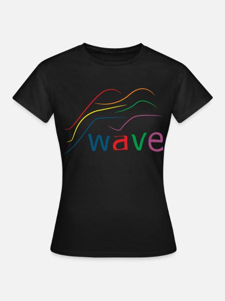 wave - Frauen T-Shirt - Schwarz