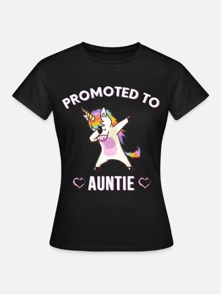 Promosso a zia, zia carina, nuova zia, divertente - Maglietta da donna - nero