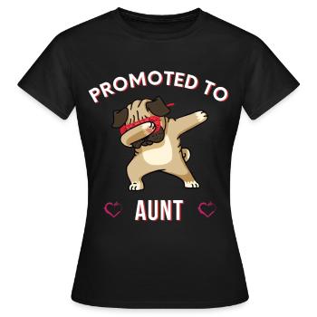 Gefördert zu Tante, Nette Tante, Neue Tante, Lustig - Frauen T-Shirt - Schwarz - Vorne - AI Model Female 172 dark (172cm)