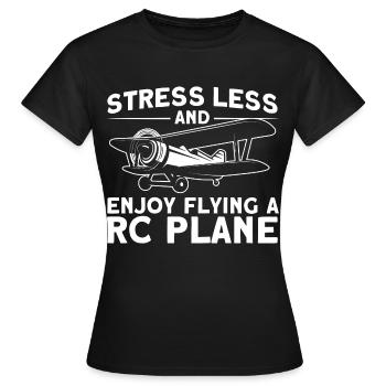 Modèle d’avion Modèle d’avion Cadeau de vol - T-shirt Femme - noir - Devant - AI Model Female 172 dark (172cm)