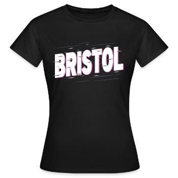 Bristol Angleterre UK City Writing Home Amour - T-shirt Femme - noir - Devant - AI Model Female 172 dark (172cm)