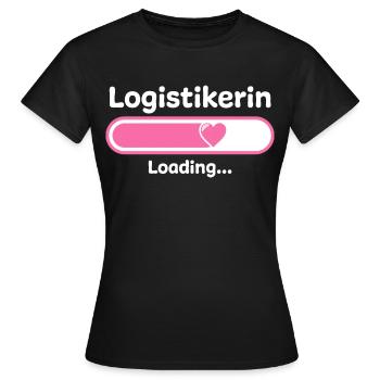 Logistikerin Loading Ladebalken - Frauen T-Shirt - Schwarz - Vorne - AI Model Female 172 dark (172cm)