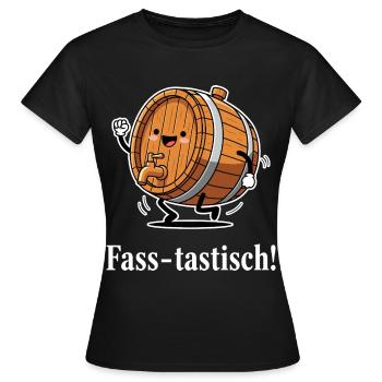 Fass-tastisch ! - Frauen T-Shirt - Schwarz - Vorne - AI Model Female 172 dark (172cm)