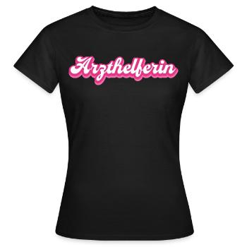 Arzthelferin Krankenschwester Pflege Geschenkidee - Frauen T-Shirt - Schwarz - Vorne - AI Model Female 172 dark (172cm)