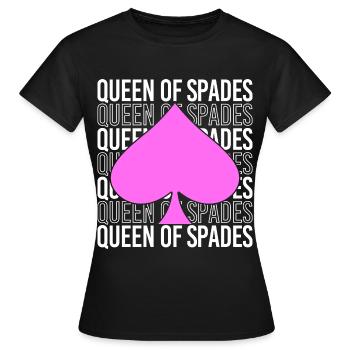 Spades, playing card, card game of spades - Women's T-Shirt - black - Front - AI Model Female 172 dark (172cm)