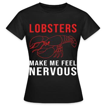 Homard Fruits de mer Homard Homard Épineux - T-shirt Femme - noir - Devant - AI Model Female 172 dark (172cm)