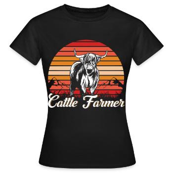 Schafzucht Landwirt Nutztier Schafe Geschenk - Frauen T-Shirt - Schwarz - Vorne - AI Model Female 172 dark (172cm)