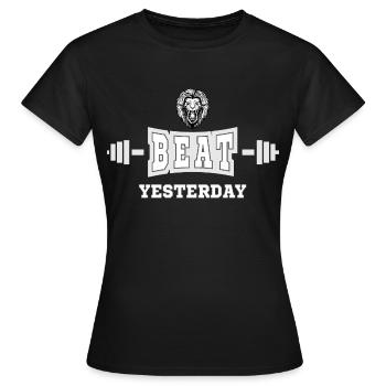 Gym Fitness Motivational Dictons pour la musculation - T-shirt Femme - noir - Devant - AI Model Female 172 dark (172cm)