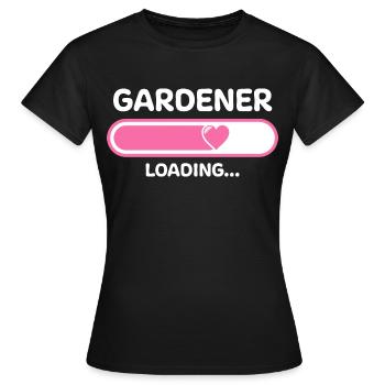 Gardener Loading Loading Bar - Women's T-Shirt - black - Front - AI Model Female 172 dark (172cm)