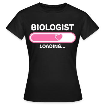 Biologist Loading Bar - Women's T-Shirt - black - Front - AI Model Female 172 dark (172cm)