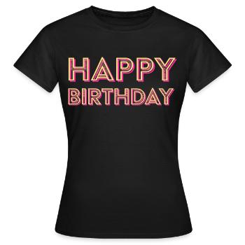 Félicitations Idée cadeau de vœux d’anniversaire - T-shirt Femme - noir - Devant - AI Model Female 172 dark (172cm)