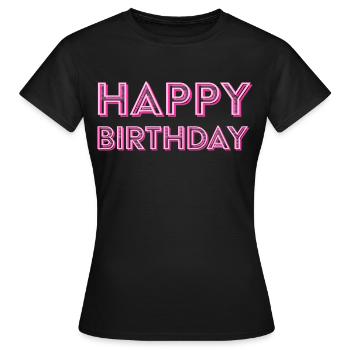 Félicitations Idée cadeau de vœux d’anniversaire - T-shirt Femme - noir - Devant - AI Model Female 172 dark (172cm)