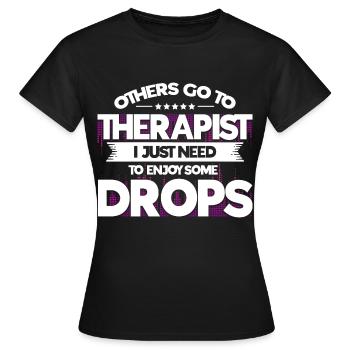 Rave Raver Dubstep Gift - Women's T-Shirt - black - Front - AI Model Female 172 dark (172cm)