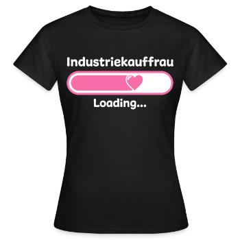 Industriekauffrau Loading Ladebalken - Frauen T-Shirt - Schwarz - Vorne - AI Model Female 172 dark (172cm)