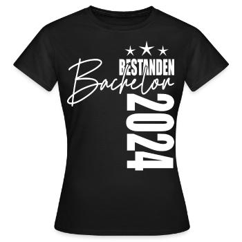Bachelor 2024 - Frauen T-Shirt - Schwarz - Vorne - AI Model Female 172 dark (172cm)