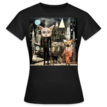 Hypnocats - Frauen T-Shirt - Schwarz - Vorne - AI Model Female 172 dark (172cm)
