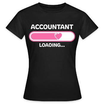 Accountant Loading Loading Bar - Women's T-Shirt - black - Front - AI Model Female 172 dark (172cm)