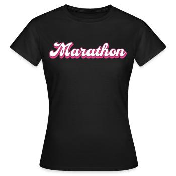 Marathon Marathon Runner Gift Idea - Women's T-Shirt - black - Front - AI Model Female 172 dark (172cm)