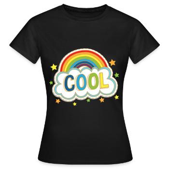 Cool Rainbow Comic Style Comic Book Fan Comic gift - Women's T-Shirt - black - Front - AI Model Female 172 dark (172cm)