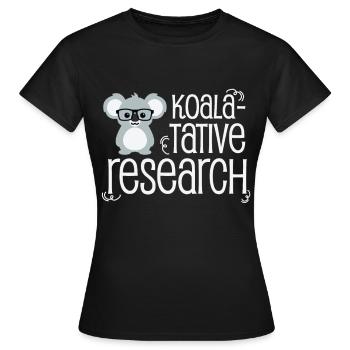 Koala Quality Research Researcher - Women's T-Shirt - black - Front - AI Model Female 172 dark (172cm)