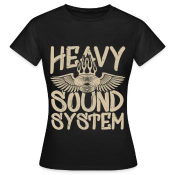 Heavy Sound System Bass Speaker - Women's T-Shirt - black - Front - AI Model Female 172 dark (172cm)