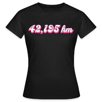 Marathon Marathon Runner Distance Kilometers - Women's T-Shirt - black - Front - AI Model Female 172 dark (172cm)
