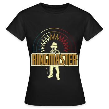 Ringmaster Circus Entertainer - Women's T-Shirt - black - Front - AI Model Female 172 dark (172cm)