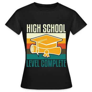 High School Level Complete Gamer - Women's T-Shirt - black - Front - AI Model Female 172 dark (172cm)