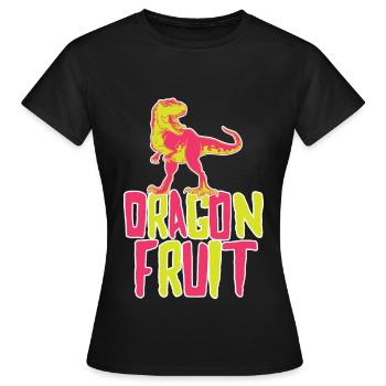 Dragon Fruit Dinosaur - Frauen T-Shirt - Schwarz - Vorne - AI Model Female 172 dark (172cm)