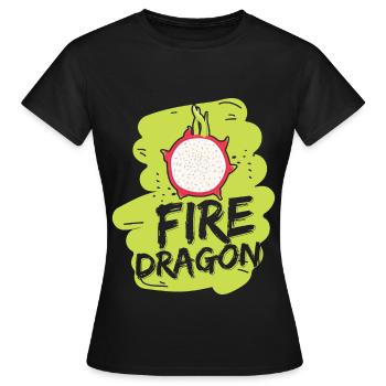 Fire Dragon Fruit - Frauen T-Shirt - Schwarz - Vorne - AI Model Female 172 dark (172cm)