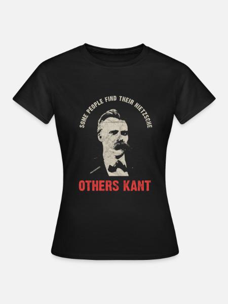 Nietzsche Kant Vintage Philosophie Nihilismus Design - Frauen T-Shirt - Schwarz