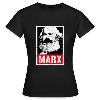 Karl Marx Capital Kommunist Lenin Marxismus Kapital - Frauen T-Shirt - Schwarz - Vorne - AI Model Female 172 dark (172cm)
