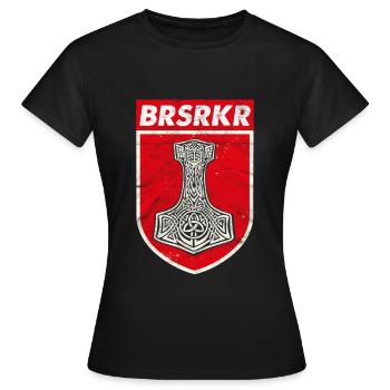 Berserker Wikinger Odin Wotan Mythologie nordique - T-shirt Femme - noir - Devant - AI Model Female 172 dark (172cm)